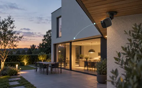 Caméra IP extérieure intégrée à la maison connectée