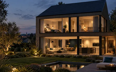 Maison contemporaine pilotée par une infrastructure Home Assistant