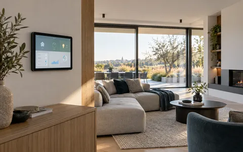 Tableau de bord Home Assistant sur une tablette murale